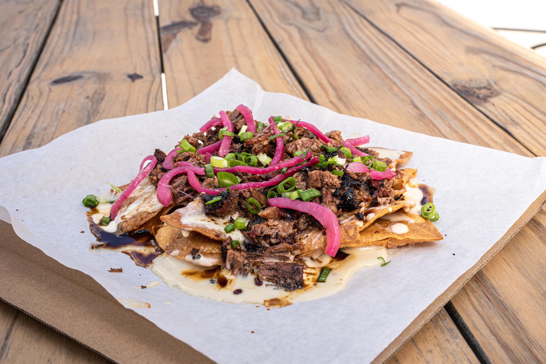 Yuzu-barbecue brisket nachos